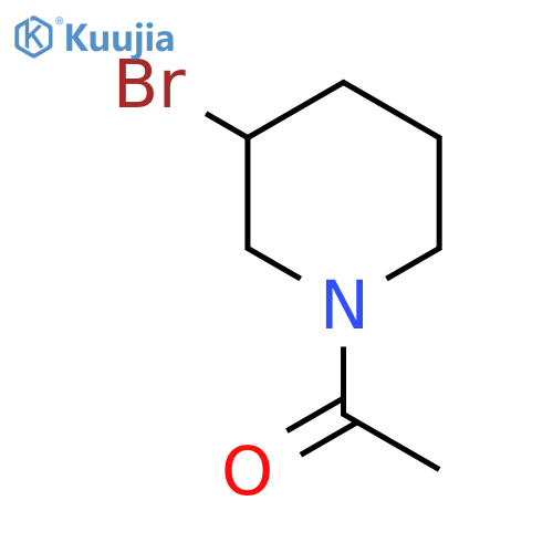 1-(3-Bromo-piperidin-1-yl)-ethanone structure