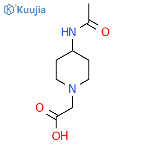 (4-Acetylamino-piperidin-1-yl)-acetic acid structure
