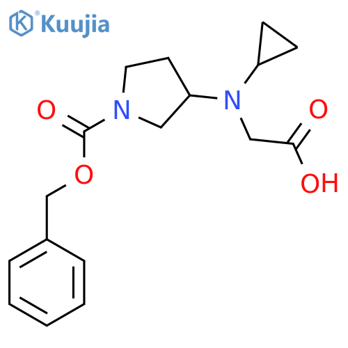 3-(Carboxymethyl-cyclopropyl-amino)-pyrrolidine-1-carboxylic acid benzyl ester structure