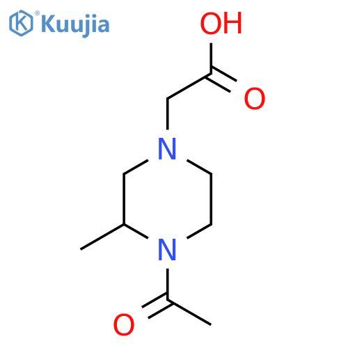 (4-Acetyl-3-methyl-piperazin-1-yl)-acetic acid structure