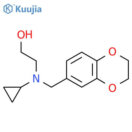 2-[Cyclopropyl-(2,3-dihydro-benzo[1,4]dioxin-6-ylmethyl)-amino]-ethanol structure