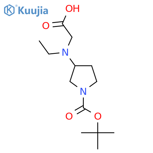 3-(Carboxymethyl-ethyl-amino)-pyrrolidine-1-carboxylic acid tert-butyl ester structure