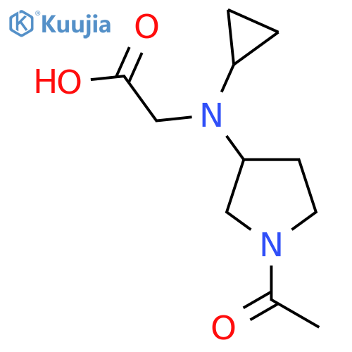 [(1-Acetyl-pyrrolidin-3-yl)-cyclopropyl-amino]-acetic acid structure