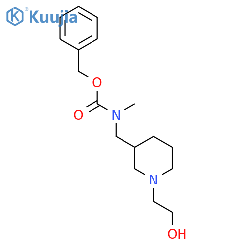 [1-(2-Hydroxy-ethyl)-piperidin-3-ylmethyl]-methyl-carbamic acid benzyl ester structure
