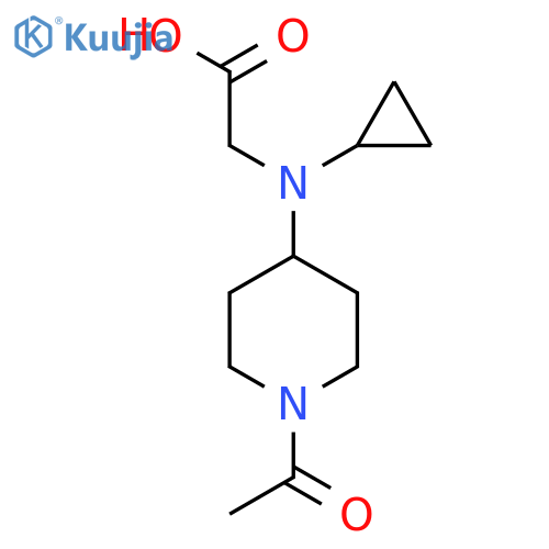 [(1-Acetyl-piperidin-4-yl)-cyclopropyl-amino]-acetic acid structure