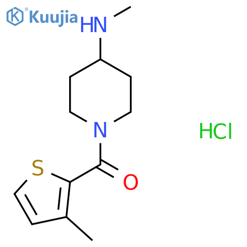 (4-Methylamino-piperidin-1-yl)-(3-methyl-thiophen-2-yl)-methanone hydrochloride structure