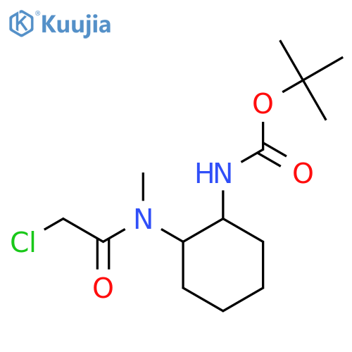 {2-[(2-Chloro-acetyl)-methyl-amino]-cyclohexyl}-carbamic acid tert-butyl ester structure