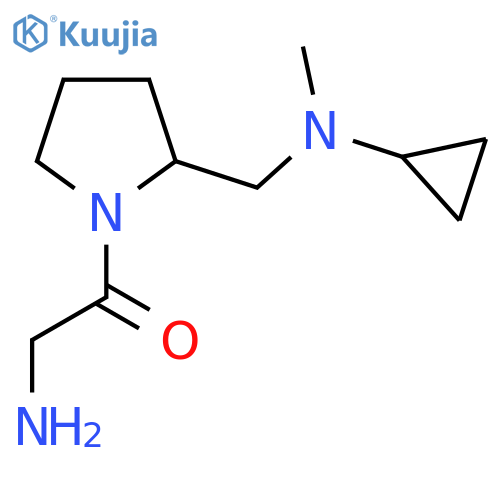 2-Amino-1-{2-[(cyclopropyl-methyl-amino)-methyl]-pyrrolidin-1-yl}-ethanone structure