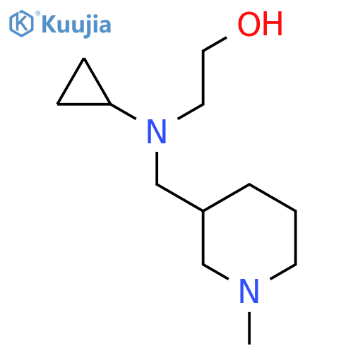 2-[Cyclopropyl-(1-methyl-piperidin-3-ylmethyl)-amino]-ethanol structure