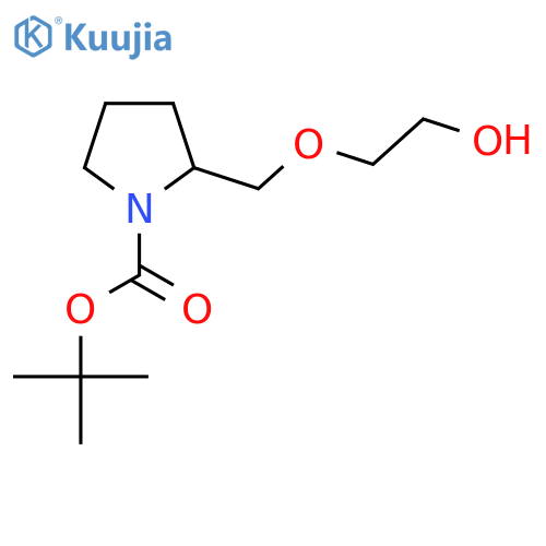 2-(2-Hydroxy-ethoxymethyl)-pyrrolidine-1-carboxylic acid tert-butyl ester structure