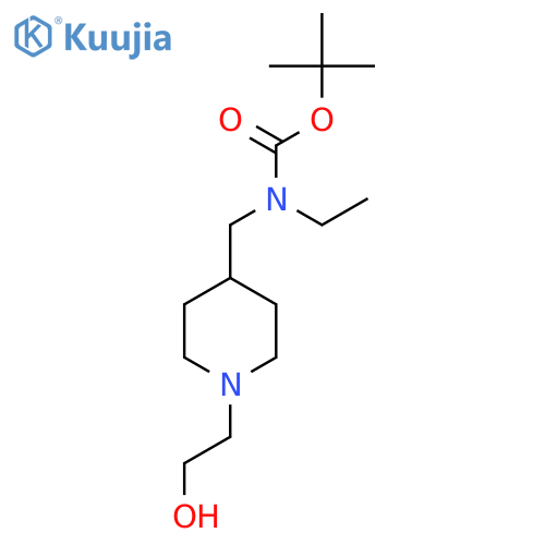 Ethyl-[1-(2-hydroxy-ethyl)-piperidin-4-ylmethyl]-carbamic acid tert-butyl ester structure