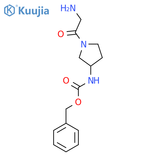 [1-(2-Amino-acetyl)-pyrrolidin-3-yl]-carbamic acid benzyl ester structure