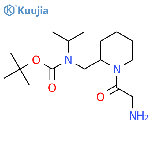 [1-(2-Amino-acetyl)-piperidin-2-ylmethyl]-isopropyl-carbamic acid tert-butyl ester structure