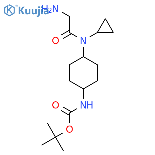 {4-[(2-Amino-acetyl)-cyclopropyl-amino]-cyclohexyl}-carbamic acid tert-butyl ester structure