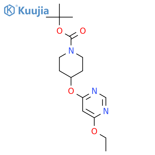 tert-Butyl 4-((6-ethoxypyrimidin-4-yl)oxy)piperidine-1-carboxylate structure