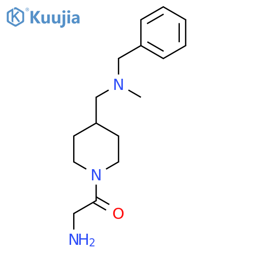 2-Amino-1-{4-[(benzyl-methyl-amino)-methyl]-piperidin-1-yl}-ethanone structure