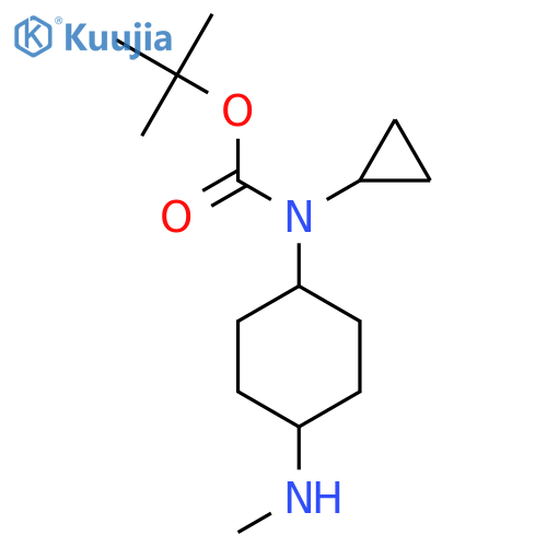 Cyclopropyl-(4-methylamino-cyclohexyl)-carbamic acid tert-butyl ester structure