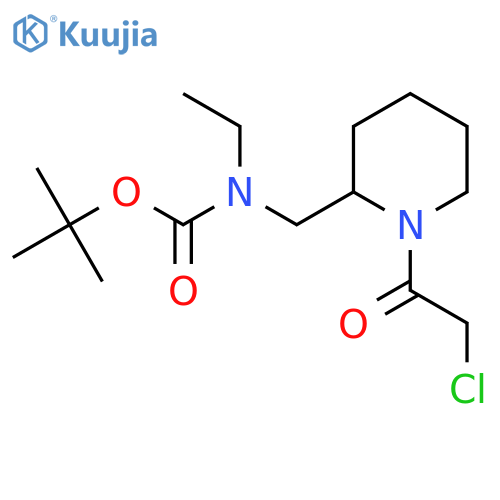 [1-(2-Chloro-acetyl)-piperidin-2-ylmethyl]-ethyl-carbamic acid tert-butyl ester structure