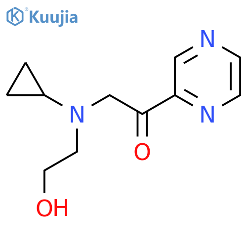 2-[Cyclopropyl-(2-hydroxy-ethyl)-amino]-1-pyrazin-2-yl-ethanone structure