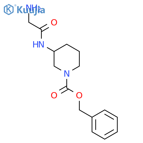 3-(2-Amino-acetylamino)-piperidine-1-carboxylic acid benzyl ester structure