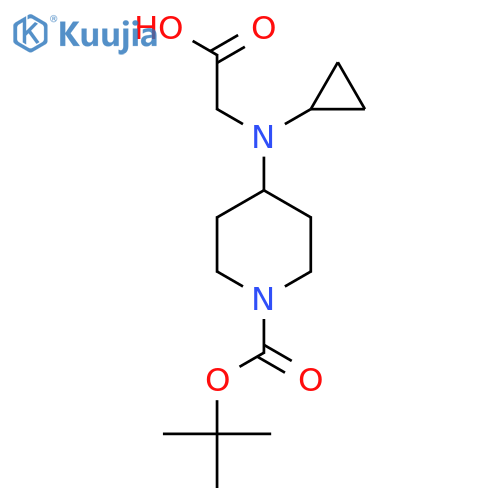 4-(Carboxymethyl-cyclopropyl-amino)-piperidine-1-carboxylic acid tert-butyl ester structure