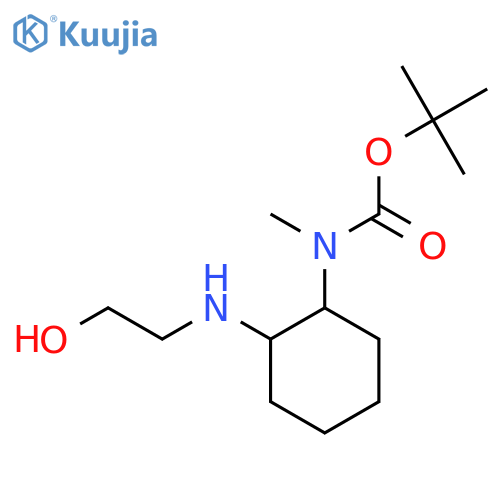 tert-butyl N-{2-[(2-hydroxyethyl)amino]cyclohexyl}-N-methylcarbamate structure