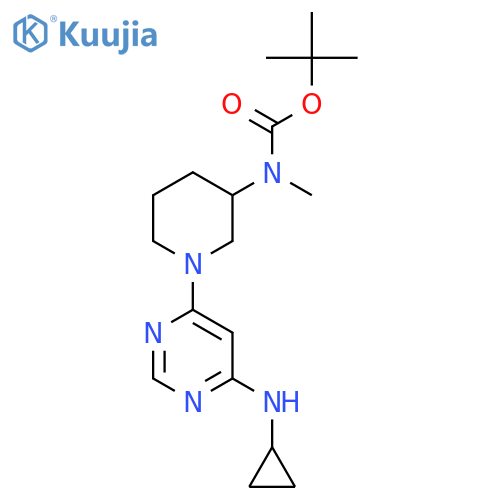 tert-Butyl (1-(6-(cyclopropylamino)pyrimidin-4-yl)piperidin-3-yl)(methyl)carbamate structure