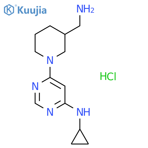 6-(3-(Aminomethyl)piperidin-1-yl)-N-cyclopropylpyrimidin-4-amine hydrochloride structure