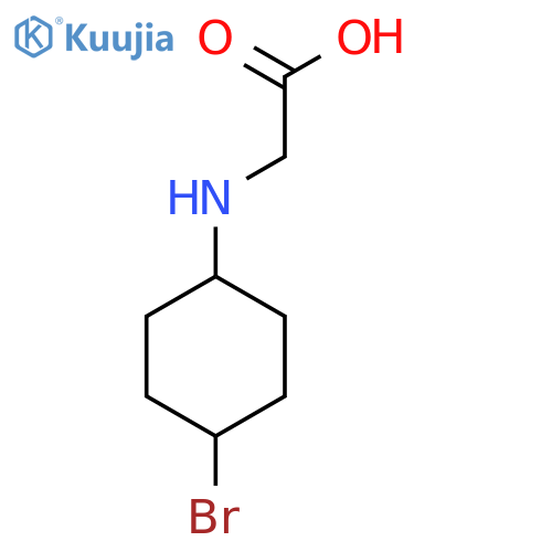 (4-Bromo-cyclohexylamino)-acetic acid structure