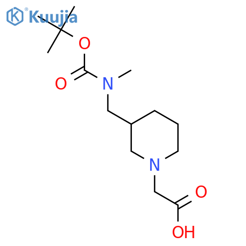 {3-[(Tert-Butoxycarbonyl-methyl-amino)-methyl]-piperidin-1-yl}-acetic acid structure