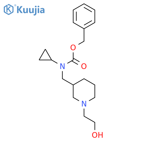 Cyclopropyl-[1-(2-hydroxy-ethyl)-piperidin-3-ylmethyl]-carbamic acid benzyl ester structure