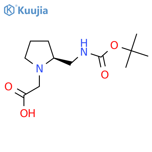 [(S)-2-(Tert-Butoxycarbonylamino-methyl)-pyrrolidin-1-yl]-acetic acid structure