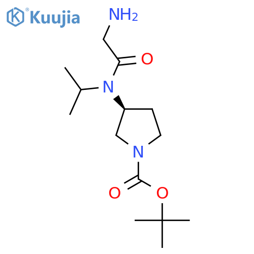 (S)-3-[(2-Amino-acetyl)-isopropyl-amino]-pyrrolidine-1-carboxylic acid tert-butyl ester structure