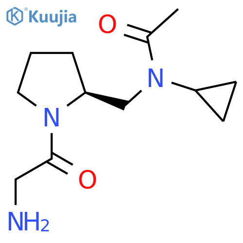 N-[(S)-1-(2-Amino-acetyl)-pyrrolidin-2-ylmethyl]-N-cyclopropyl-acetamide structure