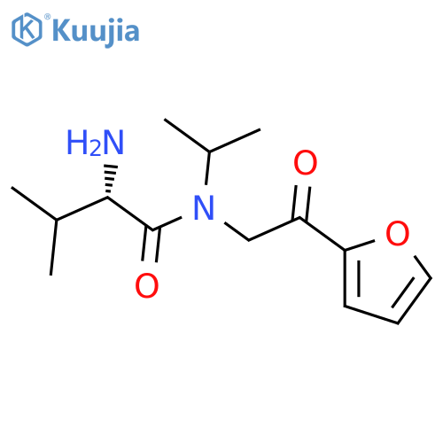 (S)-2-Amino-N-(2-furan-2-yl-2-oxo-ethyl)-N-isopropyl-3-methyl-butyramide structure