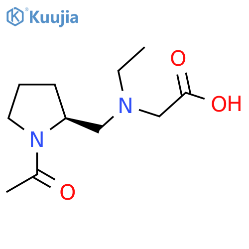 [((S)-1-Acetyl-pyrrolidin-2-ylmethyl)-ethyl-amino]-acetic acid structure