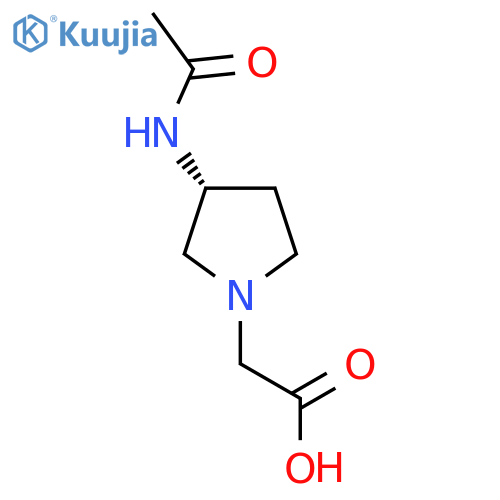 ((R)-3-Acetylamino-pyrrolidin-1-yl)-acetic acid structure