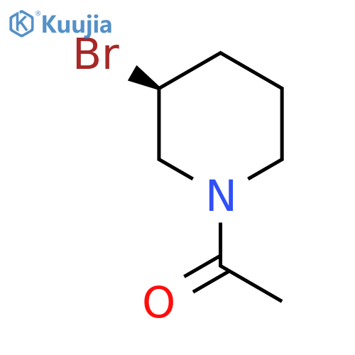 1-((S)-3-Bromo-piperidin-1-yl)-ethanone structure