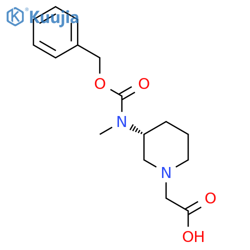 [(R)-3-(Benzyloxycarbonyl-methyl-amino)-piperidin-1-yl]-acetic acid structure