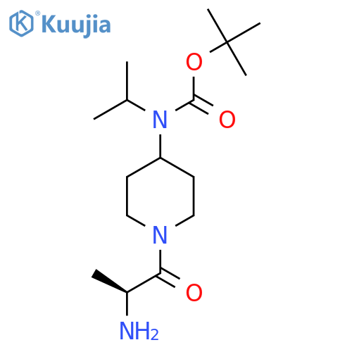 [1-((S)-2-Amino-propionyl)-piperidin-4-yl]-isopropyl-carbamic acid tert-butyl ester structure