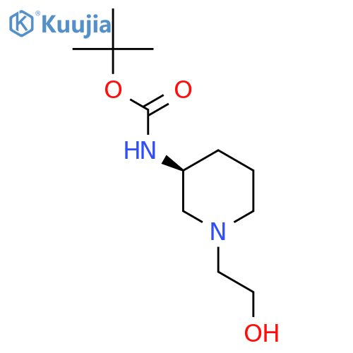 [(S)-1-(2-Hydroxy-ethyl)-piperidin-3-yl]-carbamic acid tert-butyl ester structure