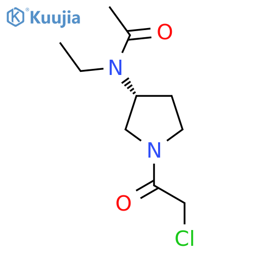 N-[(R)-1-(2-Chloro-acetyl)-pyrrolidin-3-yl]-N-ethyl-acetamide structure