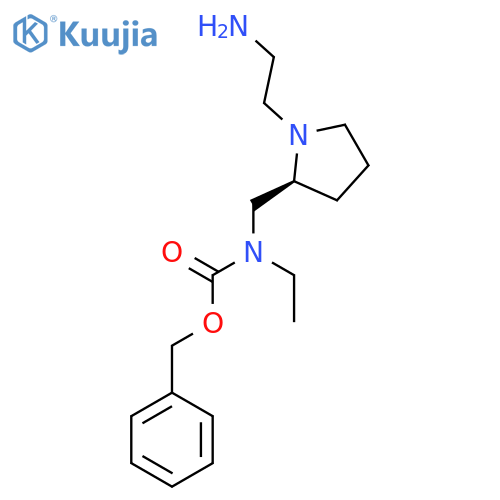 [(S)-1-(2-Amino-ethyl)-pyrrolidin-2-ylmethyl]-ethyl-carbamic acid benzyl ester structure