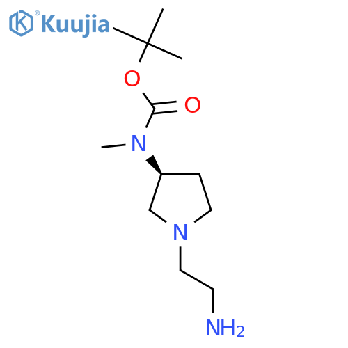 [(S)-1-(2-Amino-ethyl)-pyrrolidin-3-yl]-methyl-carbamic acid tert-butyl ester structure