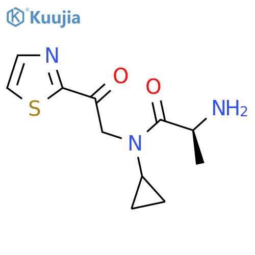 (S)-2-Amino-N-cyclopropyl-N-(2-oxo-2-thiazol-2-yl-ethyl)-propionamide structure