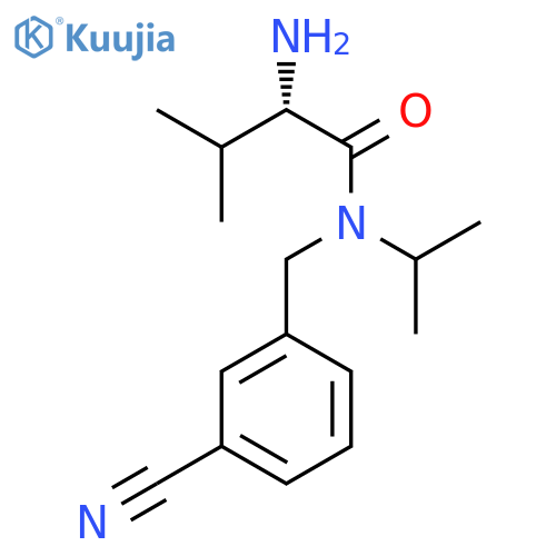 (S)-2-Amino-N-(3-cyano-benzyl)-N-isopropyl-3-methyl-butyramide structure