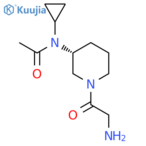 N-[(R)-1-(2-Amino-acetyl)-piperidin-3-yl]-N-cyclopropyl-acetamide structure