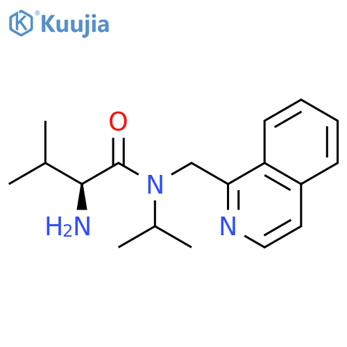 (S)-2-Amino-N-isopropyl-N-isoquinolin-1-ylmethyl-3-methyl-butyramide structure