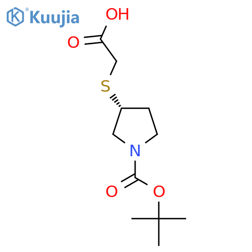 (R)-3-Carboxymethylsulfanyl-pyrrolidine-1-carboxylic acid tert-butyl ester structure