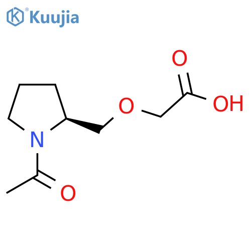 ((S)-1-Acetyl-pyrrolidin-2-ylmethoxy)-acetic acid structure